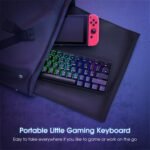 Portable 60% Mechanical Gaming Keyboard, 60% Wired Gamer Keyboard with Blue Switches, Customization LED Backlit, 61 Keys, Ultra Compact Mini Office Keyboard for PC/Mac/Xbox, Easy to Carry on Travel - Image 6