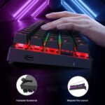 Portable 60% Mechanical Gaming Keyboard, 60% Wired Gamer Keyboard with Blue Switches, Customization LED Backlit, 61 Keys, Ultra Compact Mini Office Keyboard for PC/Mac/Xbox, Easy to Carry on Travel - Image 7