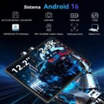 Android 16 Tablet with Keyboard and Pencil, Tablet 12 Inches, 120 Hz, 2.5 K, FHD, 48GB RAM+256GB ROM (2TB TF), T7280 Octa-Core, 10000mAh, Widevine L1, Tablet with SIM 4G LTE/ 5G WiFi, 16MP+8MP - Imagen 3