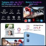 Android 15 Tablet, 128GB ROM+2TB TF, 30 RAM, 10 Inch Touch Tablet with Keyboard and Mouse, 1280 x 800 IPS HD, Widevine L1, Gemini AI, 2.4G/5G WiFi, Octa-Core, 5+8MP, BT 5.0, 8000mAh, Metallic, Blue - Image 8