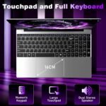 15.6 Inch Laptop Gold Processor 4425Y, RAM 8GB SSD 256GB PC Laptop 2026 Laptop, 5000Mah/1920x1080P/Webcam/WIFI 5/TF Card Slot - Image 5
