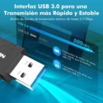 NEWFAST AC1300 USB WiFi Adapter for PC, USB WiFi for PC Dual Band 5GHz/2.4GHz Mini WiFi Antenna USB3.0 Wi-Fi Receiver Compatible Windows 11/10/8/8/7 und Mac OS X 10.9-10.15 - Imagen 4