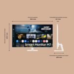Samsung LS43FM701UUXEN - M7 43" 4K Smart Monitor (3,840 x 2,160, 16:9, 60Hz, 1ms, VA, Gaming Hub, One UI Tizen, AI Picture Optimizer, 4K UHD, SmartThings, Knox Security), Black, 2025 Version - Image 8
