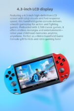 Portable Video Game Console with 4.3" IPS Screen - Built-in Games, Compatible with TV Out, Rechargeable Battery, Classic Fun for All Ages - Image 3