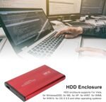 External Hard Drive Enclosure for 2.5 Inch SSDHDD USB3.0 5GB Interface Anti-Static Portable Storage Case (Black and Silver) - Imagen 4