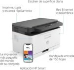 HP Color Laser MFP 178nw 4ZB96A, Multifunction Color Laser Printer, Prints, Scan and Copy, Wi-Fi, Ethernet, USB 2.0 High Speed, Smart App, LCD Control Panel, White and Grey - Imagen 4