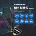 GLOTRENDS AC1200 WiFi 5 PCIe Card with Low Profile Support for Desktop PC, Intel Chip 7265, 802.11ac, Bluetooth 4.2, Supports Windows 11/10/7/Linux, Does Not Support Mac OS/Windows XP - Image 3