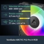 ARCTIC Liquid Freezer III Pro 240 A-RGB AIO CPU Cooler, 2 x 120mm Water Cooling, 38mm Radiator, PWM Pump, VRM Fan, AMD AM5/AM4, Intel LGA1851/1700 Contact Frame - Black - Image 4