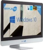 SIMPLETEK All in One AiO Touch Screen | 22" Full HD Core i3 3120M 2.5GHz Windows 10 Pro | 4GB RAM SSD 120GB | Webcam Touch Screen Internal Speaker + Wireless Mouse and Keyboard | Computer - Imagen 3