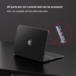Matte Crystal Case Compatible with MacBook Pro 14 Inch M5 M4 M3 M2 M1 Pro/MAX [Color Compatible with Mac] 2025 2024 2023 2021, Ultra Thin Hard Case, Transparent Black - Imagen 5