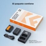 K&F CONCEPT NP-FZ100 2X2600mAh Battery and Charger, Compatible with Sony A7iii, A7iv, FX3, FX30, A6700, A7R, A9, A6600, A7Riii, A7Riv, A7R3, A7C, ZV-E1, ZV-E10ii, A7S3, A9R and plus - Imagen 9