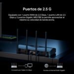 Mercusys MR27BE | BE3600Mbps Dual Band WiFi 7 Router, 2.5Gbps Ports, 4 High Gain Antennas, 160 MHz Channels, MLO, EasyMesh Support, WPA3 Security, Control via a - Imagen 6