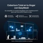 Mercusys MR27BE | BE3600Mbps Dual Band WiFi 7 Router, 2.5Gbps Ports, 4 High Gain Antennas, 160 MHz Channels, MLO, EasyMesh Support, WPA3 Security, Control via a - Imagen 7