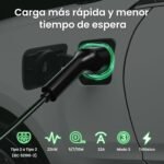 GONEO Charging Cable Type 2 22kW 5M 32A Mode 3 Charging Cable for Electric Car Type 2 and 3 Phases for E Auto EV/PHEV Type 2 to Type 2 with Carry Bag - Imagen 9