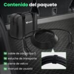 GONEO Charging Cable Type 2 22kW 5M 32A Mode 3 Charging Cable for Electric Car Type 2 and 3 Phases for E Auto EV/PHEV Type 2 to Type 2 with Carry Bag - Imagen 10