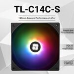 Thermalright TL-C14C-S CPU Fan 140mm ARGB Case Cooling Fan, 4-Pin Silent PWM Computer Fan with S-FDB Bearing Included, Up to 1500 RPM - Imagen 3