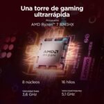 Lenovo LOQ Tower Gaming (AMD Ryzen 7 8745HX, NVIDIA GeForce RTX 5060, 16GB RAM, 1TB SSD, 26L, Wi-Fi 7, No Operating System) - Grey - Imagen 6