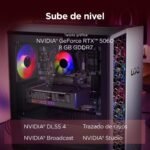 Lenovo LOQ Tower Gaming (AMD Ryzen 7 8745HX, NVIDIA GeForce RTX 5060, 16GB RAM, 1TB SSD, 26L, Wi-Fi 7, No Operating System) - Grey - Imagen 7