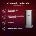 Lenovo LOQ Tower Gaming (AMD Ryzen 7 8745HX, NVIDIA GeForce RTX 5060, 16GB RAM, 1TB SSD, 26L, Wi-Fi 7, No Operating System) - Grey - Imagen 12