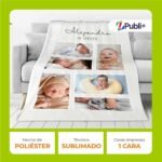 Personalized Blanket with Photo Text Collage Blanket Sofa Bed Original Christmas Birthday Anniversary Valentines Dad Mom Gift for Couples (7 Photos, 105x75) - Image 6