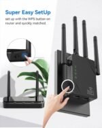 Cluvox WiFi Repeater, White Wi-Fi Amplifier 1200Mbps Dual Band 2.4G/5G, WiFi Amplifier, 2 LAN/WAN Ports, 4 Antennas, Wi-Fi Extension for Home and Office, Repeater/Router/Ap - Imagen 6