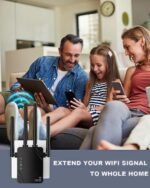 Cluvox WiFi Repeater, White Wi-Fi Amplifier 1200Mbps Dual Band 2.4G/5G, WiFi Amplifier, 2 LAN/WAN Ports, 4 Antennas, Wi-Fi Extension for Home and Office, Repeater/Router/Ap - Imagen 9