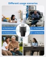 Cluvox WiFi Repeater, White Wi-Fi Amplifier 1200Mbps Dual Band 2.4G/5G, WiFi Amplifier, 2 LAN/WAN Ports, 4 Antennas, Wi-Fi Extension for Home and Office, Repeater/Router/Ap - Imagen 10