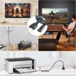 2 m Euro Power Cable C7, Euro 8 Power Cable for PS5 / PS4 / PS4 Slim / PS3 Slim / PS3 / Xbox One S/X, Xbox Series X/S, Samsung LG Sony TCL Sharp TV Power Cable 2 Poles - Imagen 7