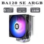 Burst Assassin 120 SE ARGB CPU Cooler - 6 Heatpipes, Silent 120mm ARGB PWM Fan - 148mm Height CPU Air Cooler for AMD AM4 AM5, Intel LGA1851/1700 - Imagen 3