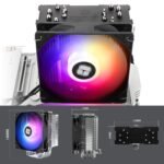 Burst Assassin 120 SE ARGB CPU Cooler - 6 Heatpipes, Silent 120mm ARGB PWM Fan - 148mm Height CPU Air Cooler for AMD AM4 AM5, Intel LGA1851/1700 - Imagen 5