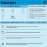 HP Color LaserJet Pro MFP 4302fdn 5HH64F, A4 Multifunction Printer, Auto Duplex Printing, 33ppm, USB, Wi-Fi, Ethernet, Fax, Copy, Scan, ADF, 4.3" Touchscreen, Blue - Image 5