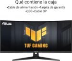 ASUS TUF Gaming VG34VQ3B - 34-Inch WQHD (3440x1440), Curved, 180Hz, ELMB Sync, FreeSync Premium, 1ms MPRT, 90% DCI-P3, DisplayWidget Center - Imagen 5