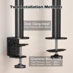BONTEC Monitor Stand for 13-32 Inch LED LCD Screens, Desk Monitor Arm for Monitor Screens up to 10 kg, Adjustable Height, 2 Mounting Options, VESA 75x75/100x100mm - Image 8