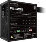 GIGABYTE P550SS Power Supply - PCIe 5.0, 80 Plus Silver, Fully Modular Design, 120mm Fan, ATX 3.0 Compliant, EU Plug - Image 8