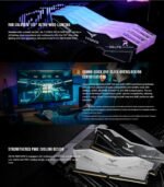 Team Group T-Force DELTA RGB DDR5 RAM, 6000MHz, 32GB (2x16GB), CL30, RGB Illuminated Desktop Memory, PMIC Cooling, One-Click Overclocking (White) - Imagen 4