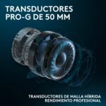 Logitech G Pro X SE, Gaming Headset with Microphone and Cable - Detachable Microphone, DTS Headphone:X 7.1, USB DAC Included, for PC, Xbox One, Xbox Series X|S, PS5, PS4 - Black - Imagen 6