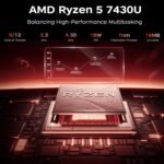 ACEMAGICIAN AM06PRO Mini PC, AMD Ryzen 5 7430U (6C/12T, up to 4.3GHz), Mini Desktop Computers 16GB RAM DDR4 512GB M.2 2280 SSD, Dual Ethernet/WiFi 6/for Office, Small Computer - Image 4