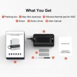 Qwiizlab Mac Mini M4/M4 Pro Stand Hub with NVMe SSD alloggiamento da 40 Gbps, Docking Station with 2 USB-A 10 Gbps, lettori di schede TF/SD 4.0 312 MB/s, USB-A 2.0, compatible with M.2 PCIe Fine to 8 - Imagen 8