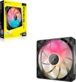 CORSAIR iCUE Link RX140 MAX RGB 140mm PWM Thick Fan - High Static Pressure - Magnetic Dome Bearing - Single Fan - Black - Image 9