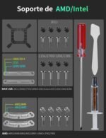 upHere gaming ARGB CPU Fan, Dual Tower 6 Heat Pipes CPU Cooler, 120MM PWM RGB PC Fans, Without Removing the Fan to Install it, CPU Heatsink, for AM4 AM5/Intel 2011/2066, UE2KC6. - Imagen 10