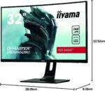 iiyama G-Master GB3266QSU-B1 31.5" WQHD Curved Gaming Monitor (2560x1440, VA Panel, 16:9, 144Hz, 1ms, 2 HDMI, 2 Displayport, 2 USB2.0, 2 USB3.0, Freesync, Height Adjustable, Pivoting) Matte Black - Image 6