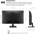 LG 32MR50C-B - Curved Monitor 32", VA Panel FHD 1920x1080 16:9 1500R, 100 Hz, AMD FreeSync Premium, Super Resolution+, 2× HDMI, Class E, Black - Image 5