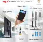 MeLE Fanless Ultra-Silencious Quieter4C N150 Mini PC - 32GB Memory - 512GB SSD - Compact Computer with Functional USB-C and Dual HDMI - Ideal for IoT, Home, Astrography - Imagen 9