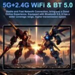 Android Tablet 15 Tablets 10 Inch with Gemini AI, 64GB+2TB TF, 5G Wi-Fi, Octa-Core 2.0GHz, Widevine L1, 8+5MP, GMS, 6000mAh, Facial ID,GPS,BT5.0, 2 in 1 Tablet with Keyboard, Mouse and Case – Blue - Image 5