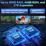 Android Tablet 15 Tablets 10 Inch with Gemini AI, 64GB+2TB TF, 5G Wi-Fi, Octa-Core 2.0GHz, Widevine L1, 8+5MP, GMS, 6000mAh, Facial ID,GPS,BT5.0, 2 in 1 Tablet with Keyboard, Mouse and Case – Blue - Image 7