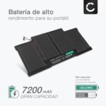 CELLONIC A1496 Battery Compatible with Apple Macbook Air 13 A1466, MC503, Air Core i5 1.3, Air Core i7 1.7, A1466, A1369 7200mAh 7.4V - Imagen 3