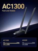 UGREEN AC1300Mbps USB WiFi Adapter Dual Dongle Antenna WiFi Dongle USB 3.0 Dual Band 5GHz/2.4GHz Wireless Network Adapter WiFi Spike for PC Compatible with Windows 11 10 8 7 Mac OS Linux - Image 3