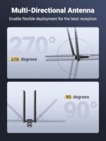 UGREEN AC1300Mbps USB WiFi Adapter Dual Dongle Antenna WiFi Dongle USB 3.0 Dual Band 5GHz/2.4GHz Wireless Network Adapter WiFi Spike for PC Compatible with Windows 11 10 8 7 Mac OS Linux - Image 9