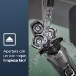 Philips 5000 Series Men's Electric Shaver, Beard Shaver with Trimmer, 45 Blades, Skin Care, 60min Use, Wet and Dry, Rechargeable, Base Charge, S5887/13, Grey - Imagen 7