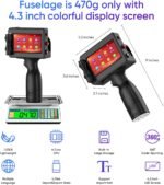 127T2 1 Inch Portable Inkjet Printer, 4.3 Inch LED Display, Fast Drying Ink Cartridge, Inkjet Coding Machine for QR Code - Imagen 4